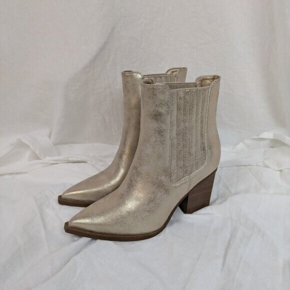 Mia Prairie Gold Ankle Boots Size 8.5 Women - Picture 1 of 9